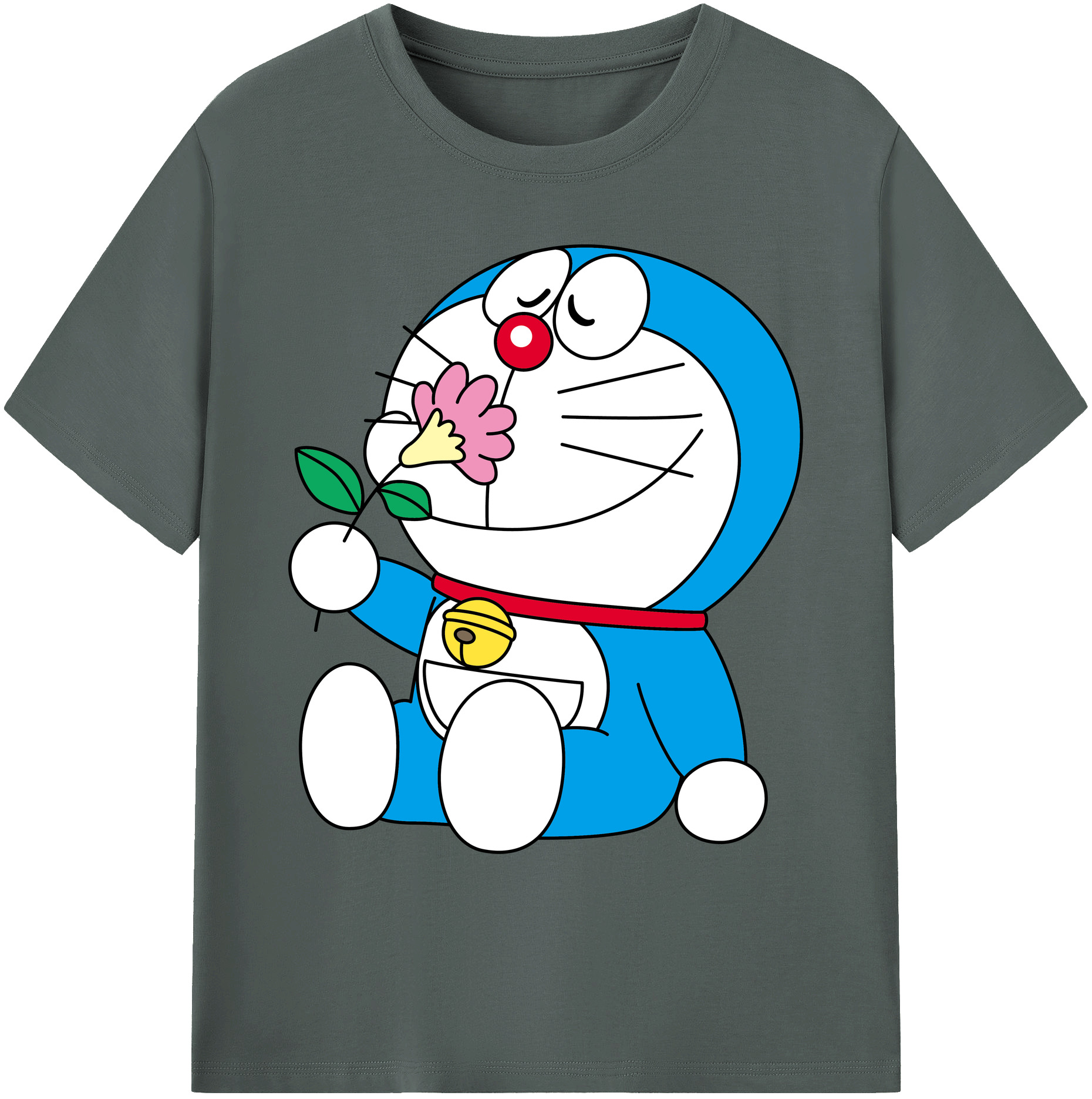 （画像用） ドラえもん Doraemon 綿100％ メンズ半袖Tシャツ｜肌触りやわらか＆通気性